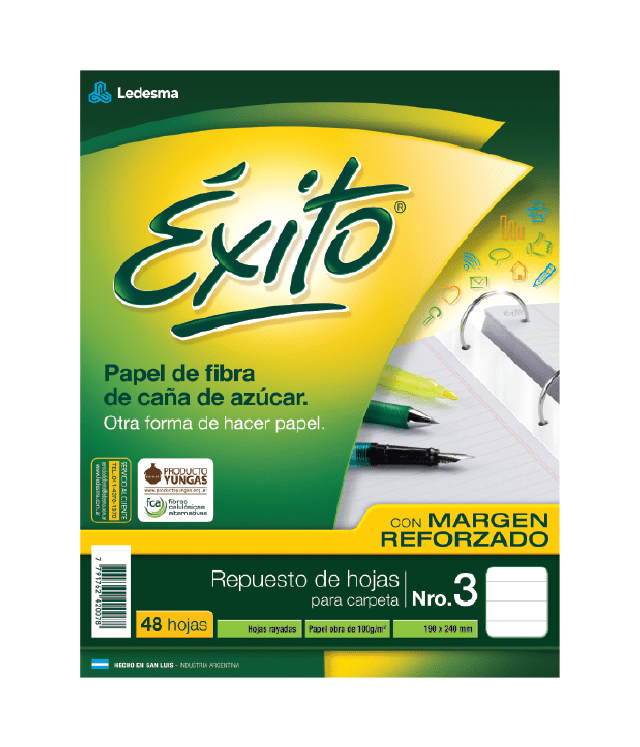 REPUESTO ESCOLAR N°3 EXITO MR 48 HOJAS RAYA, 100G/M2 - C: 100889 REPUESTO ESCOLAR N°3 EXITO MR 48 HOJAS RAYA, 100G/M2 - C: 100889