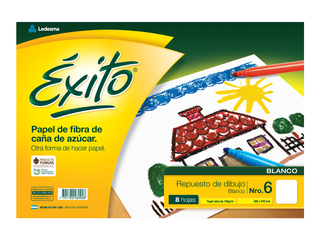 REPUESTO DIBUJO N°6 EXITO BLANCO 8 HOJAS, 120 G/M2 - C: 100903