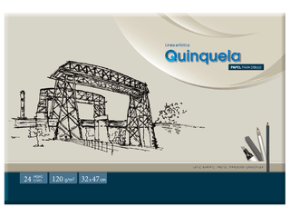 BLOC ART 32x47 CM QUINQUELA BLANCO 24 HOJAS LISAS, 120 G/M2 - C: 102798