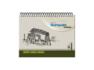 BLOC ESPIRAL ART 16X21 CM QUINQUELA BLANCO 60 HOJAS LISAS, 120 G/M2 - C: 102801