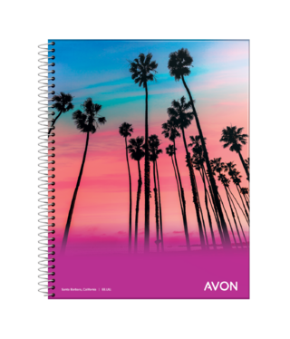 CUADERNO ESPIRAL 16X21 CM AVON T/B 84 HOJAS CUADRO, 65 G/M2 - C: 103124 -