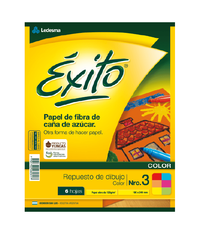 REPUESTO DIBUJO N°3 EXITO COLORES 6 HOJAS, 120 G/M2 - C: 103213 REPUESTO DIBUJO N°3 EXITO COLORES 6 HOJAS, 120 G/M2 - C: 103213
