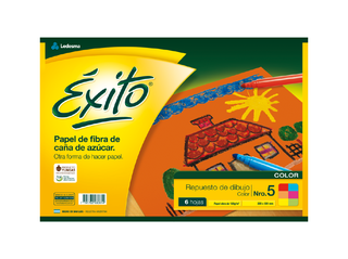 REPUESTO DIBUJO N°5 EXITO COLORES 6 HOJAS, 120 G/M2 - C: 103214