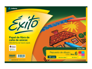 REPUESTO DIBUJO N°6 EXITO COLORES 6 HOJAS, 120 G/M2 - C: 103215