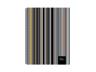CUADERNO ESPIRAL L. CLASSIC 16X21 METALIZADO NEGRO. 120 HOJAS. C: 103969