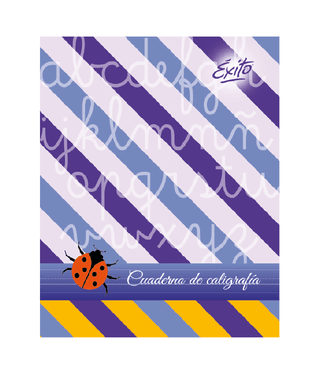 CUADERNO TAPA FLEXIBLE 19X24 ÉXITO CALIGRAFÍA VIOLETA 24 HOJAS, 100 G/M2 - C: 9000181 - comprar online