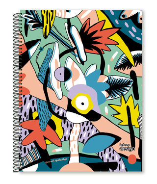 CUADERNO ESPIRAL 22X29 L.DESIGN 80 HOJAS CUADRICULADAS, 75G/M2 - 104680