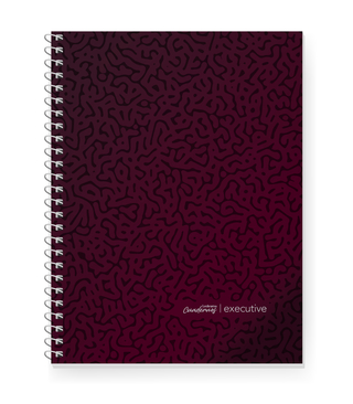 CUADERNO ESPIRAL EXECUTIVE 22x29cm BORDO 84 HOJAS CUADRO, 75G/M2 - C: 100765