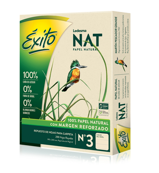 REPUESTO ECO-SUSTENTABLE N°3 ÉXITO-LEDESMA NAT MARGEN REFORZADO. 288 HOJAS RAYADAS. C: 104448 - comprar online