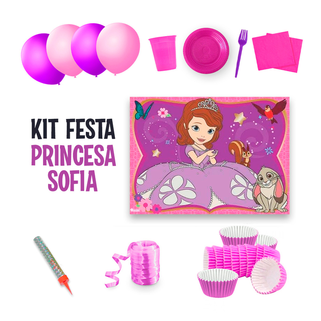 Vestido Infantil Tema Princesa Sofia Aniversário 1 Ao 3 com o