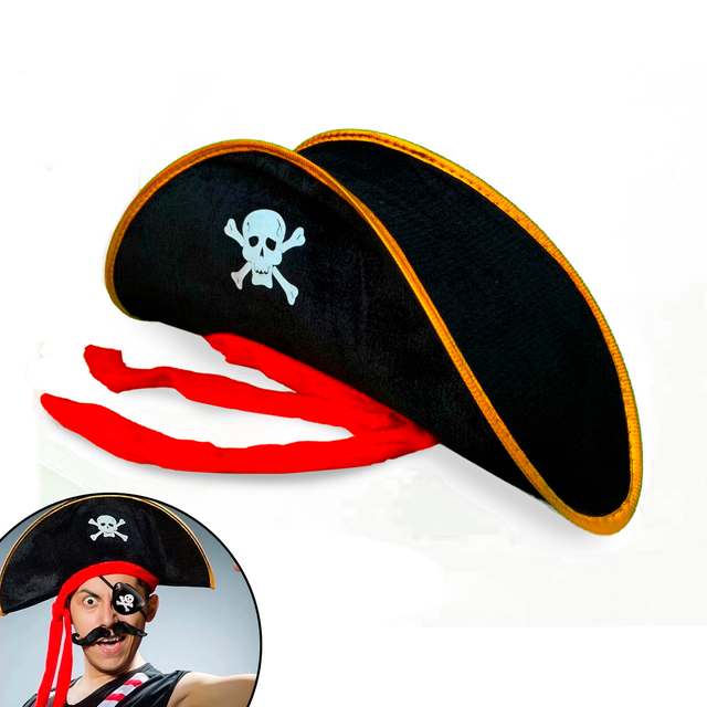 Fantasia Carnaval Pirata Capitao Gancho Vermelho Menino Tapa