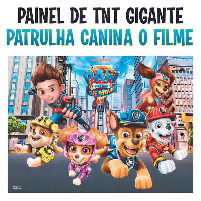 Patrulha Canina o Filme Painel TNT 1,4m x 1m Decoracao