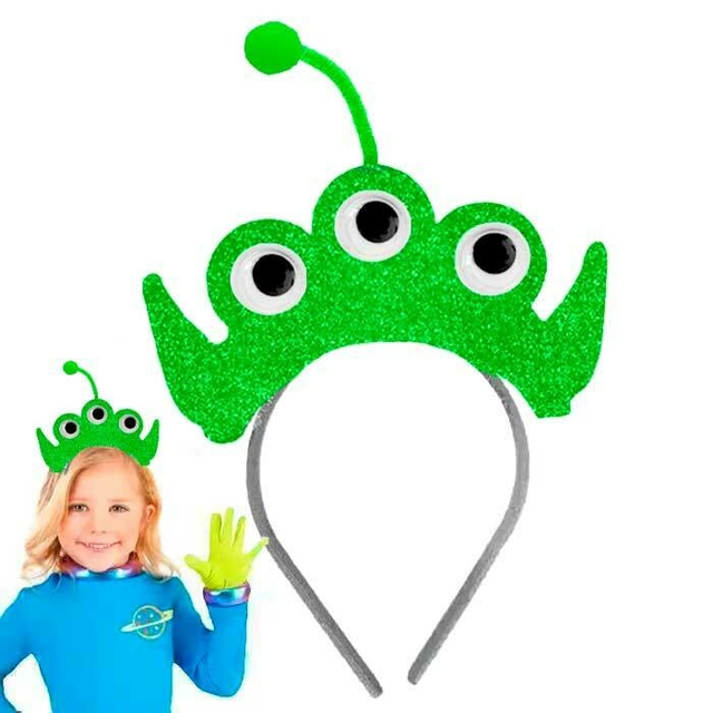 Conjunto De Roupa/Tiara De Cabelo Com Desenho De Alienígena/Alien Toy Story  Para Lavar