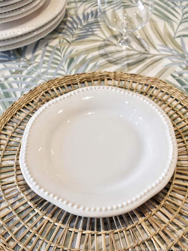 Platos de online postre blancos