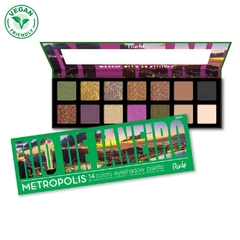 RUDE: Metropolis 14 Color Eyeshadow Palette "Rio De Janeiro"