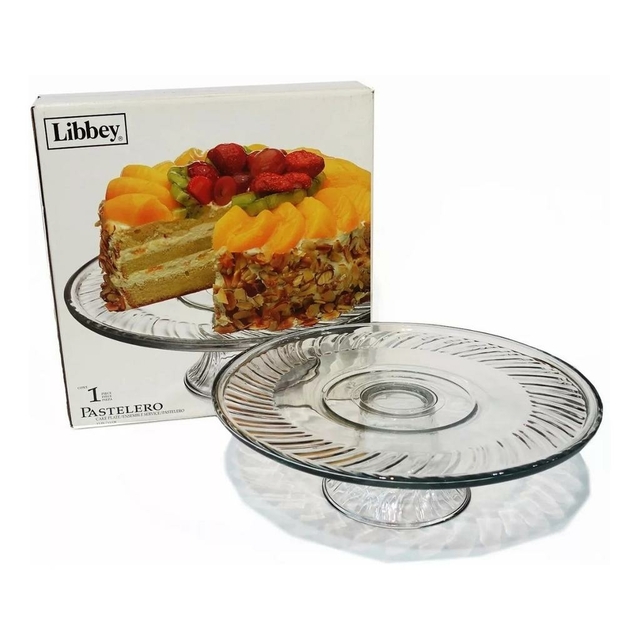 Plato pastelero online de vidrio
