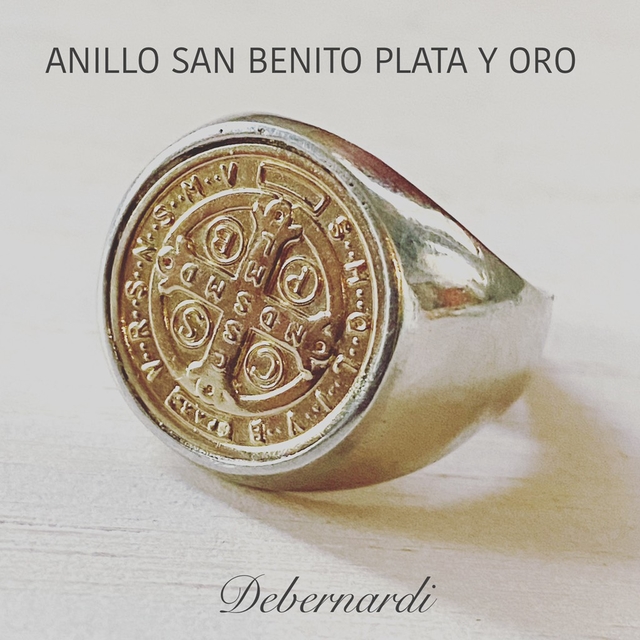 Anillos de san benito en plata sales