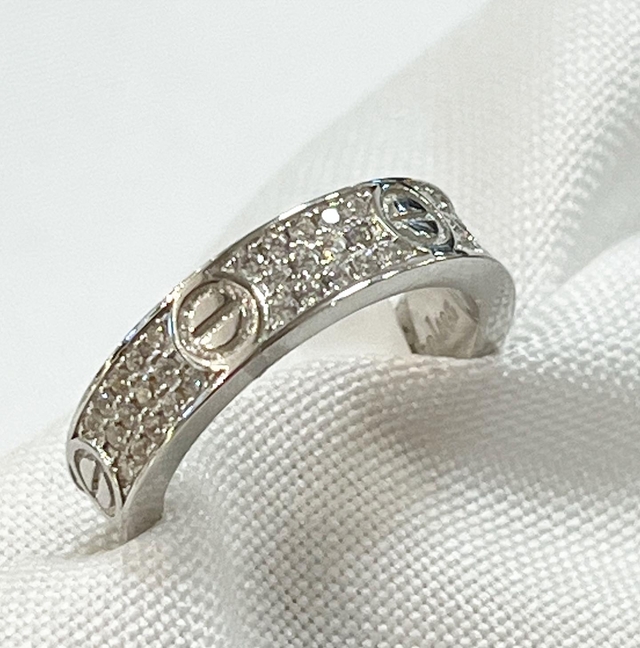 ANILLO PAVEE ITALIANO ESTILO CARTIER TORNILLOS Y CUBICS SK820