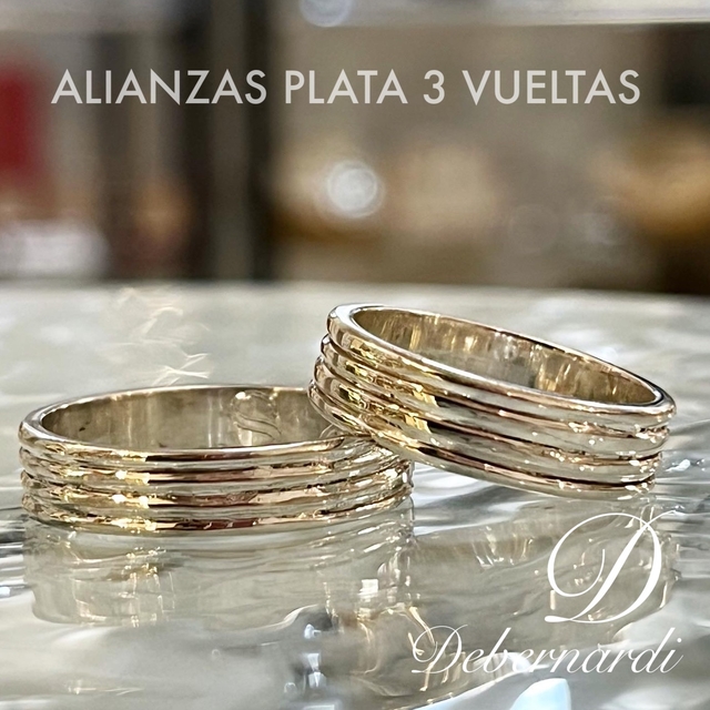 Alianzas de plata labradas hotsell