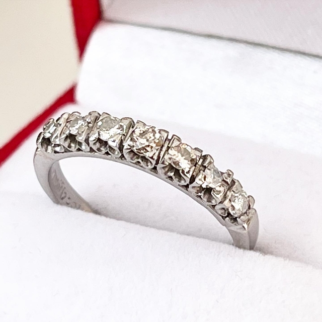 ANILLO MEDIO SIN FIN DIAMANTES ORO BLANCO TALLA BRILLANTE SK590
