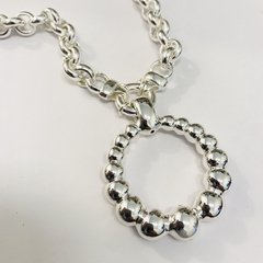 DIJE COLGANTE ITALIANO INFLADO BOLITAS EN PLATA COD 5946