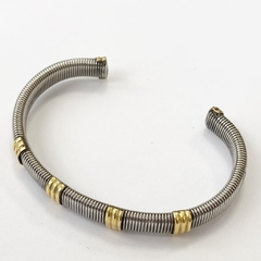 Pulsera mil hilos plata y oro J540 - DEBERNARDI - Joyeria Debernardi