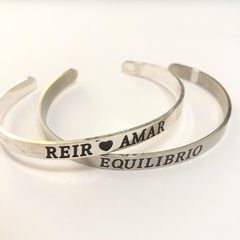 Pulseras rígidas acero. FRASES EN HOT SALE !! 7882