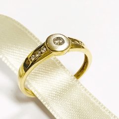 Anillo Oro 18 y diamantes COMBINADO SK919