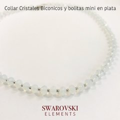 Collar Swarovski cristales biconicos color natural 5940