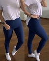 Calça Legging Poliamida Azul