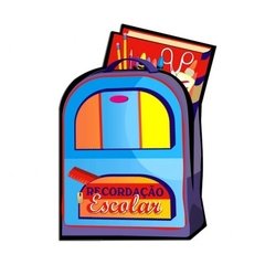 RE019 - RECORDAÇÃO ESCOLAR MOCHILA COM LIVROS