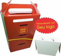 3000 Embalagem Pizza Cone Delivery (para 02 cone) - Personalizado