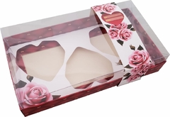 50 cxs Embalagem Coração Lapidado 65g Trio - Linha Rosas - comprar online