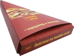 500 pçs Embalagem Pizza Pedaço Delivery - Linha Vermelha na internet