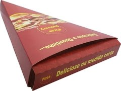 100 pçs Embalagem Pizza Pedaço Delivery - Linha Vermelha na internet
