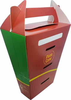 1000 pçs Embalagem Pizza Cone Delivery (para 02 cones) na internet