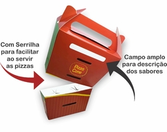 100 pçs Embalagem Pizza Cone Delivery (para 02 cones) - Loja Steince