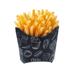 1000 pçs Embalagem Batata Frita - Linha Black