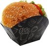 500 pçs Embalagem Cestinha Hamburguer / Porções / Batata Recheada - Linha Black - comprar online