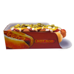 500 pçs Embalagem Hot Dog / Cachorro Quente - Linha Vermelha