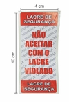 500 Lacres Etiquetas Adesivas Delivery De Alimentos Vermelho/Preto - Grande