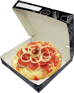 100 pçs Embalagem Delivery Mini Pizza - Linha Black na internet