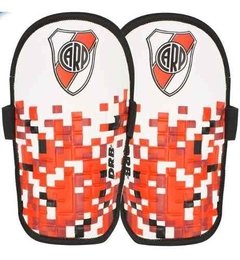 Canillera Futbol Drb River Plate Con Velcro Ajustable