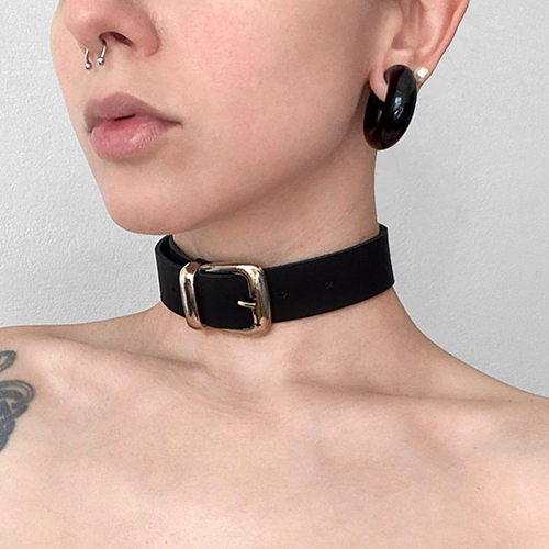 Belt choker necklace sale