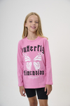REMERA BUTTERFLY ROSA