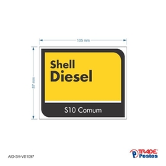 Adesivo Diesel S10 Comum AID-SH-VB1097-87x105mm - comprar online