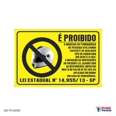 Adesivo Proibido Capacete / AID-TR-A0006