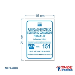 Adesivo Procon 210x150mm / AID-TR-A0026 - comprar online