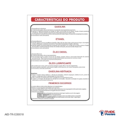 Adesivo Caracteristica Produto / AID-TR-CO0018