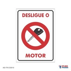 Adesivo Desligue o Motor / AID-TR-CO0019